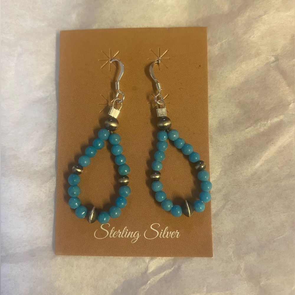 925 navajo pearl earrings